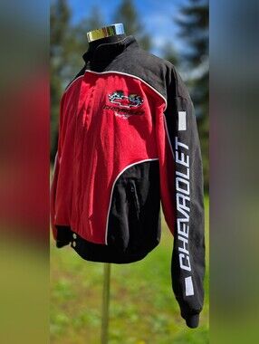 Vintage 90s Chevrolet Racing Jacket Racing Champions Apparel NASCAR Mens Large